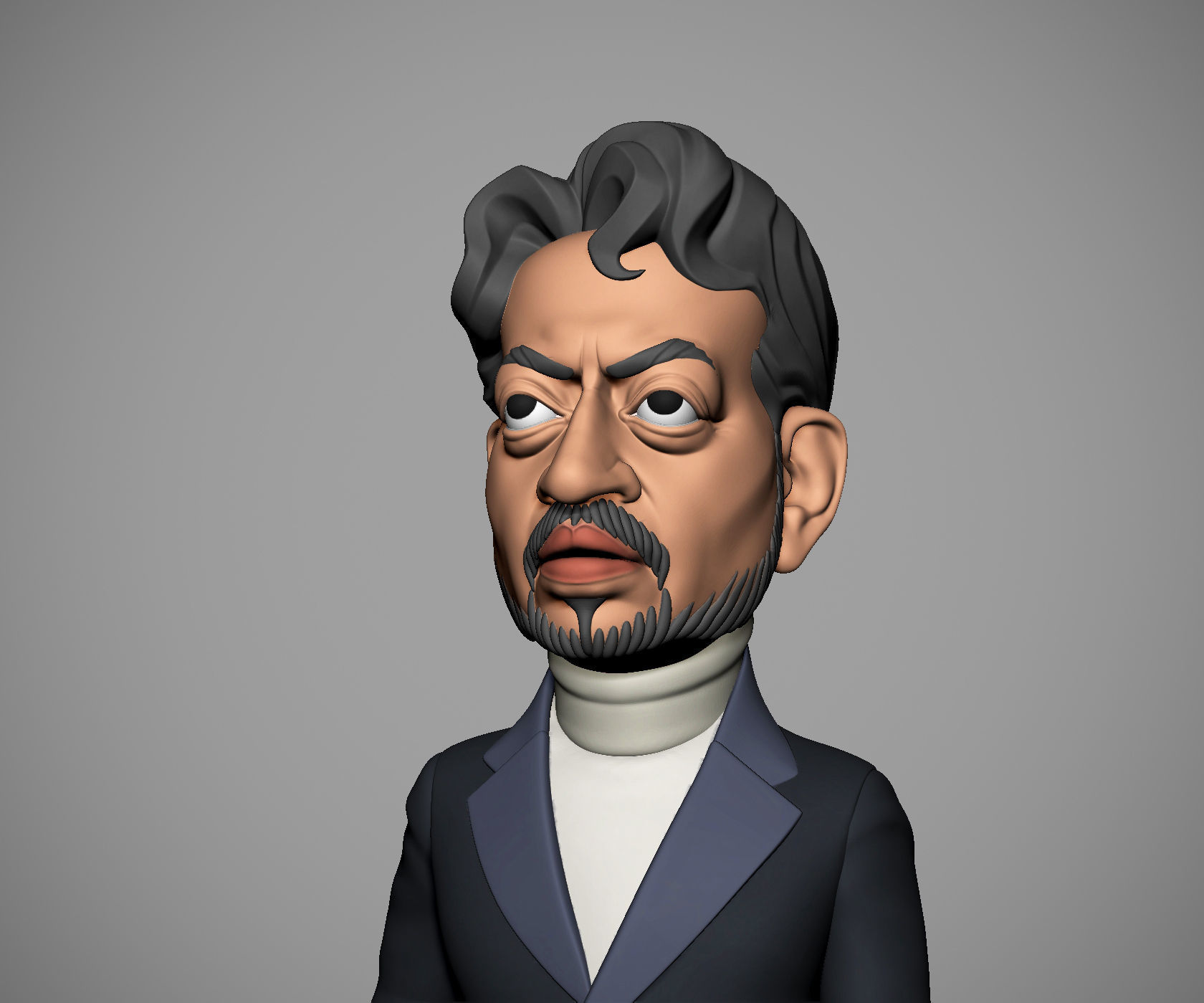 Irrfan Khan 3D print model_5