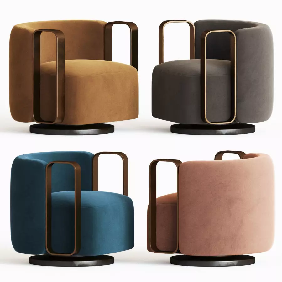 Kelly Bracelet Armchair Fendi Casa 3D model