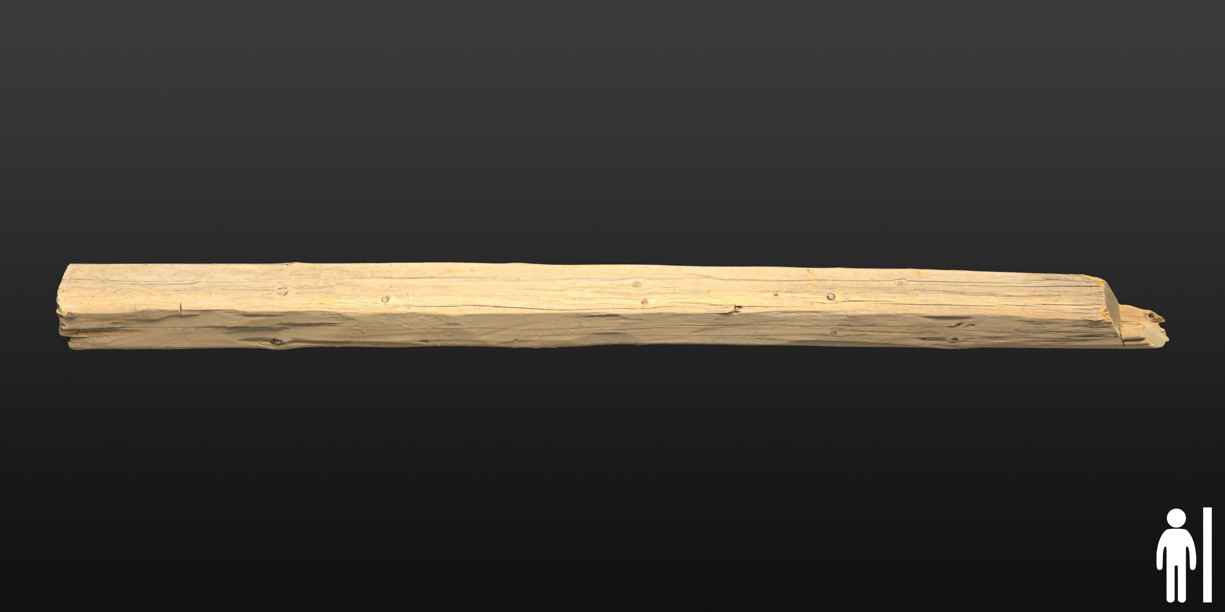 Wood Beam 08 3D model_4