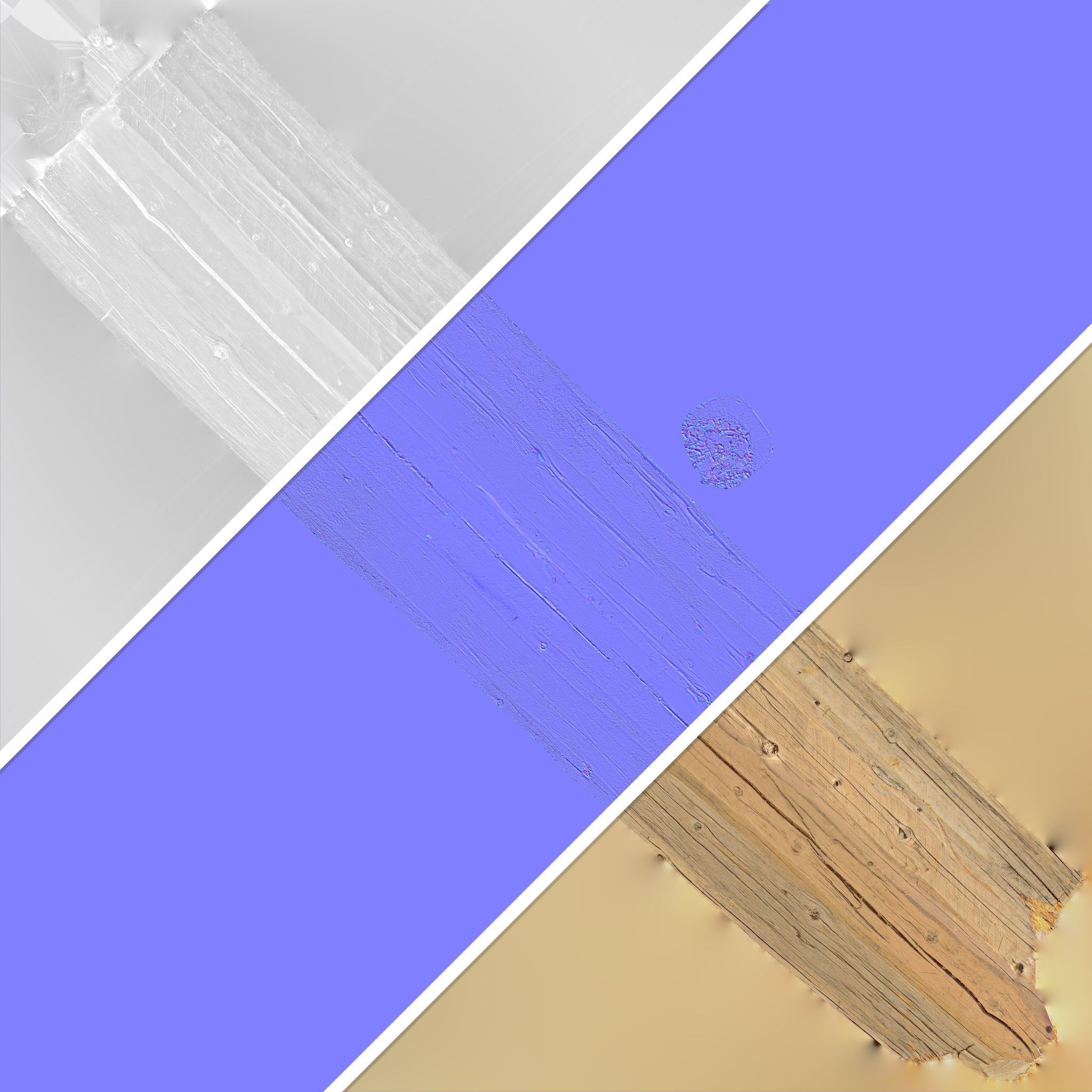 Wood Beam 08 3D model_8