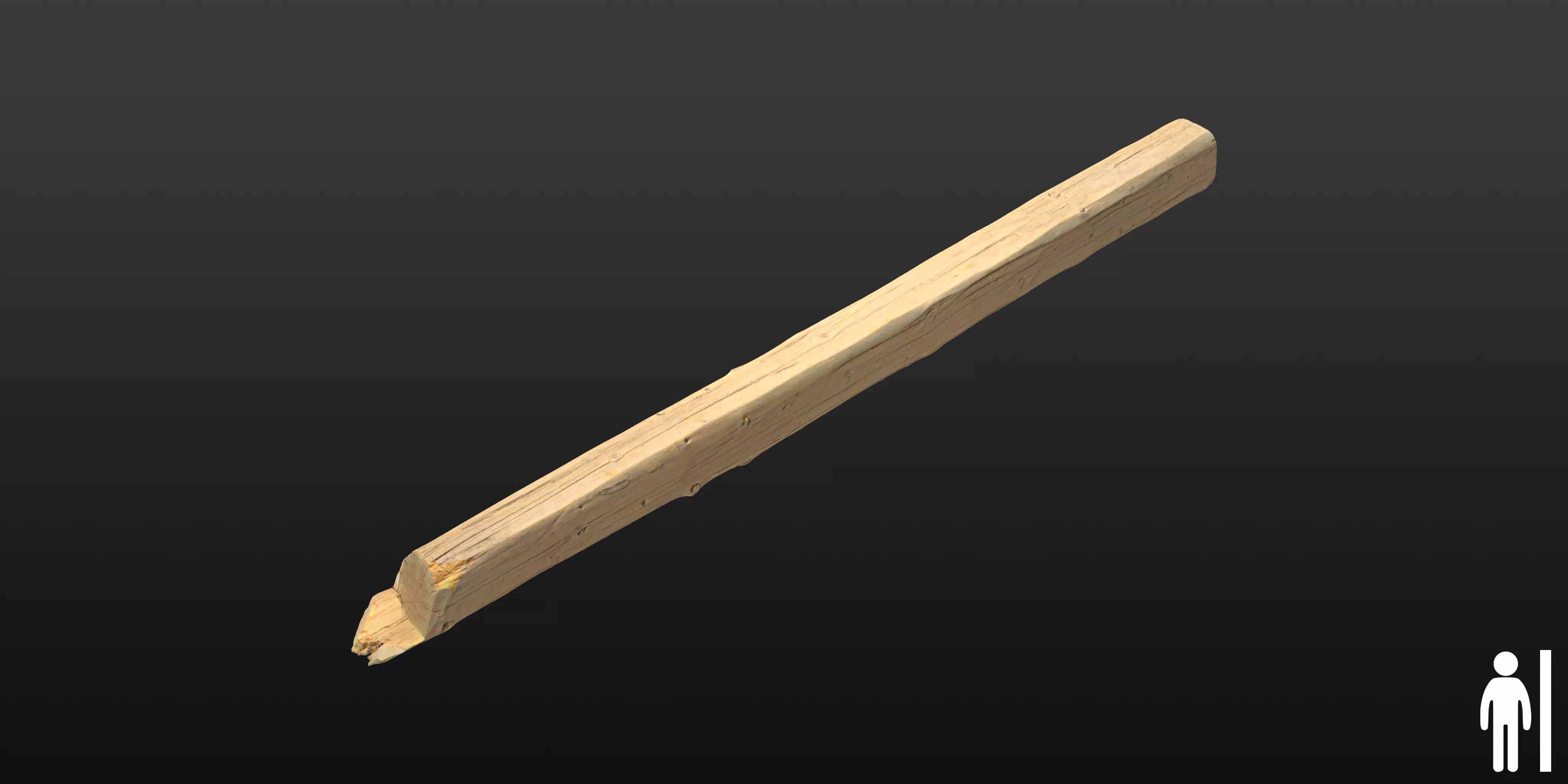 Wood Beam 08 3D model_0