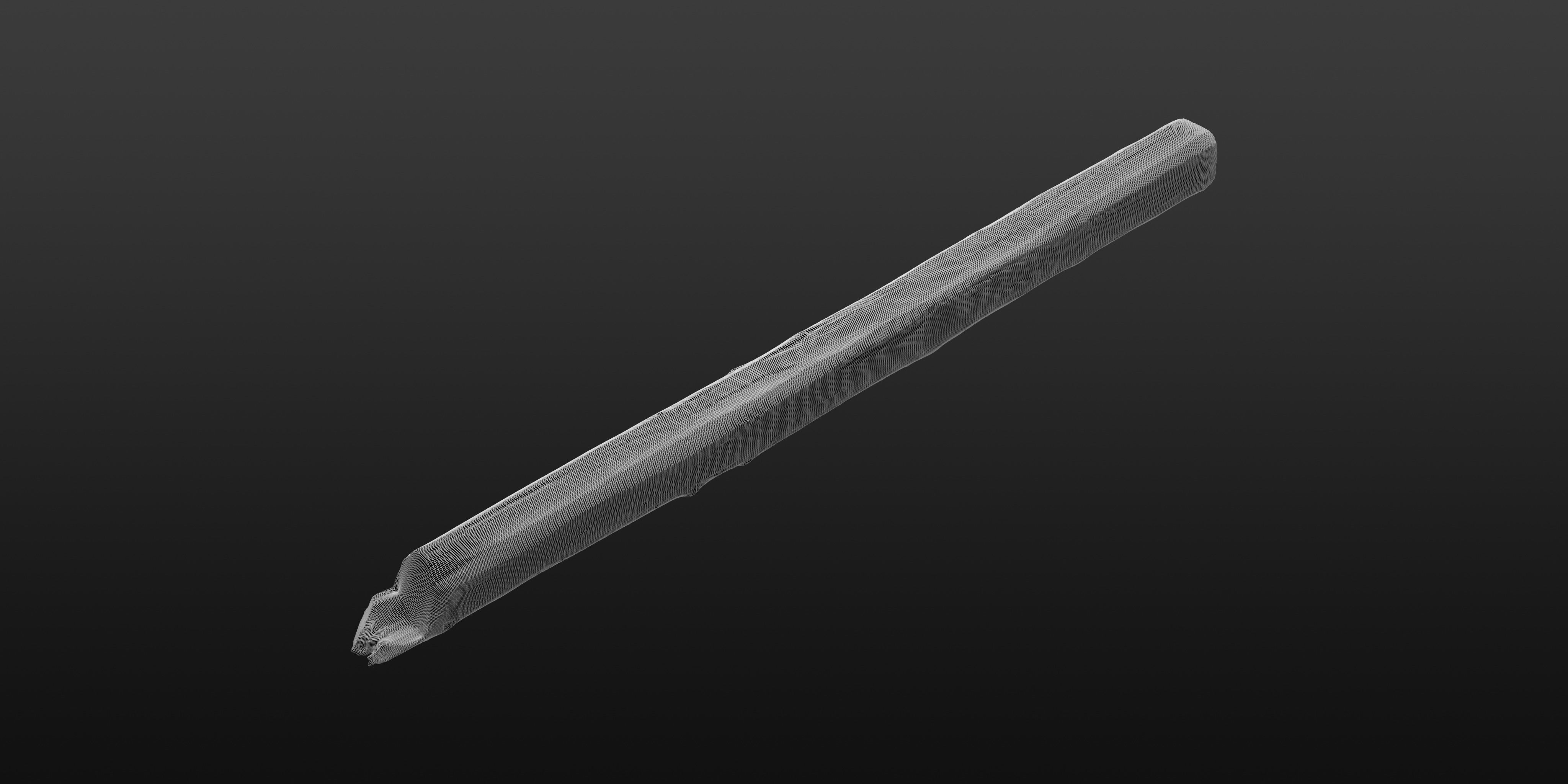 Wood Beam 08 3D model_6