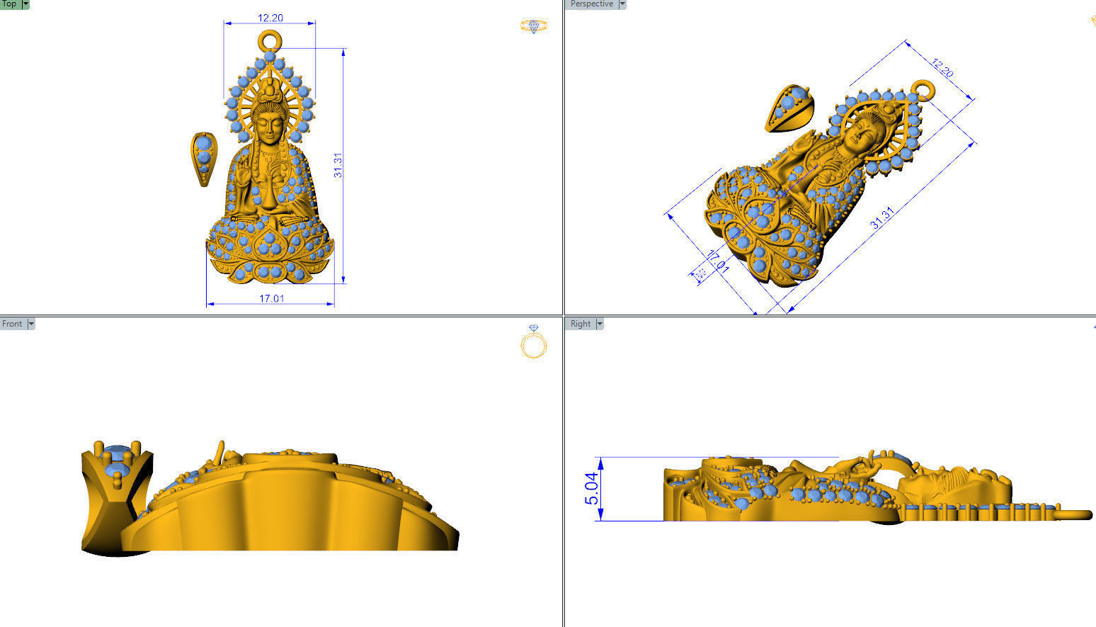 Avalokitesvara Bodhisattva 3D print model_1
