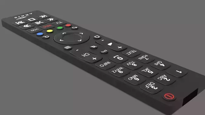 tv remote control 3D model