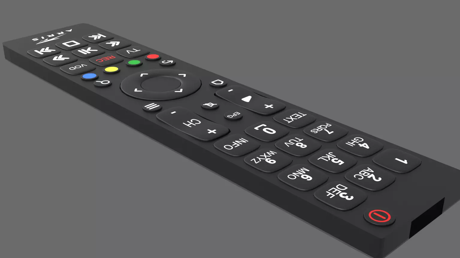 tv remote control 3D model_0