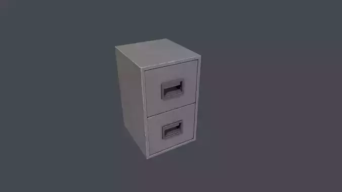 Grey Two Drawer Filing Cabinet