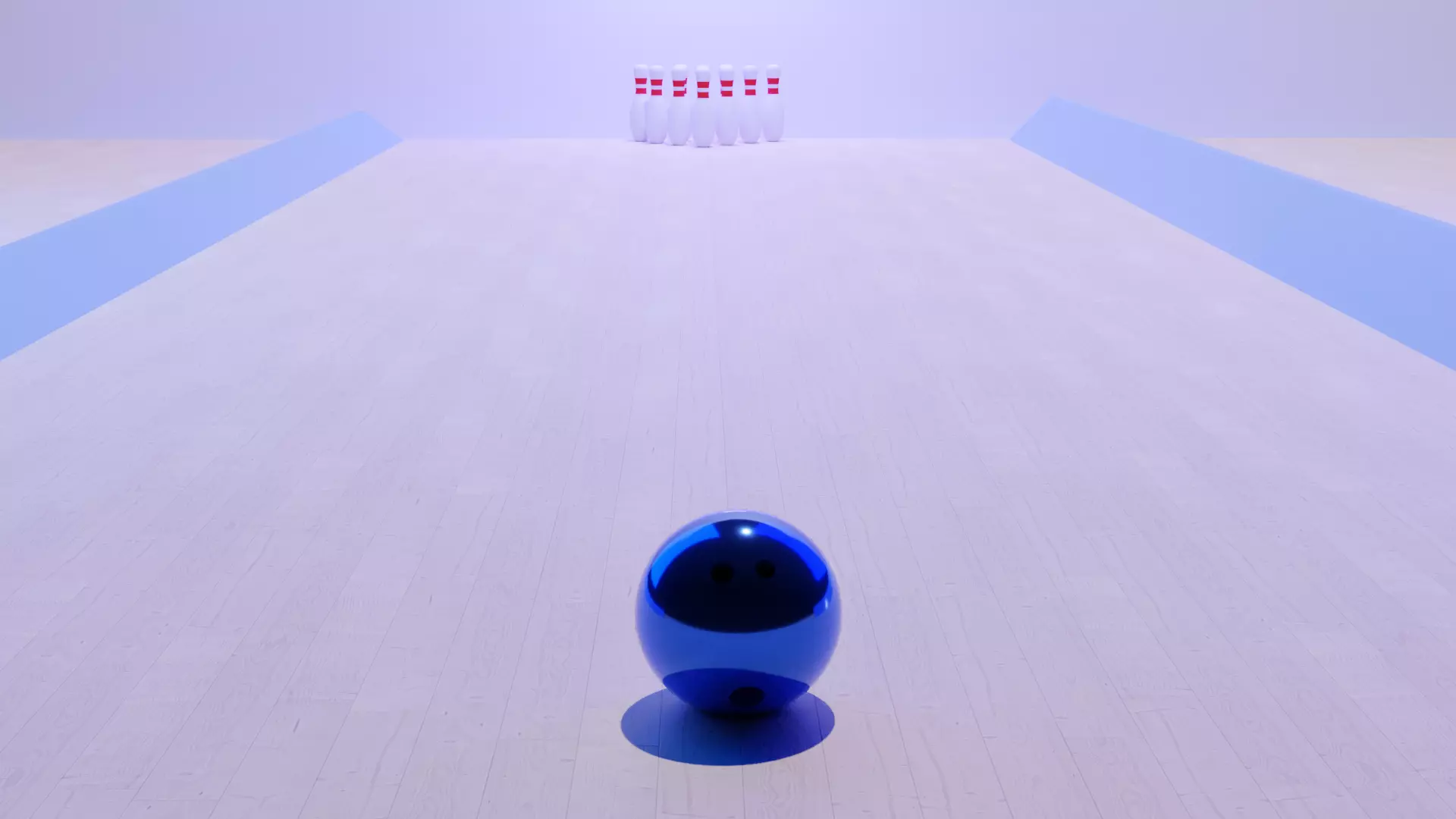 Bowling Scene Free low-poly 3D model