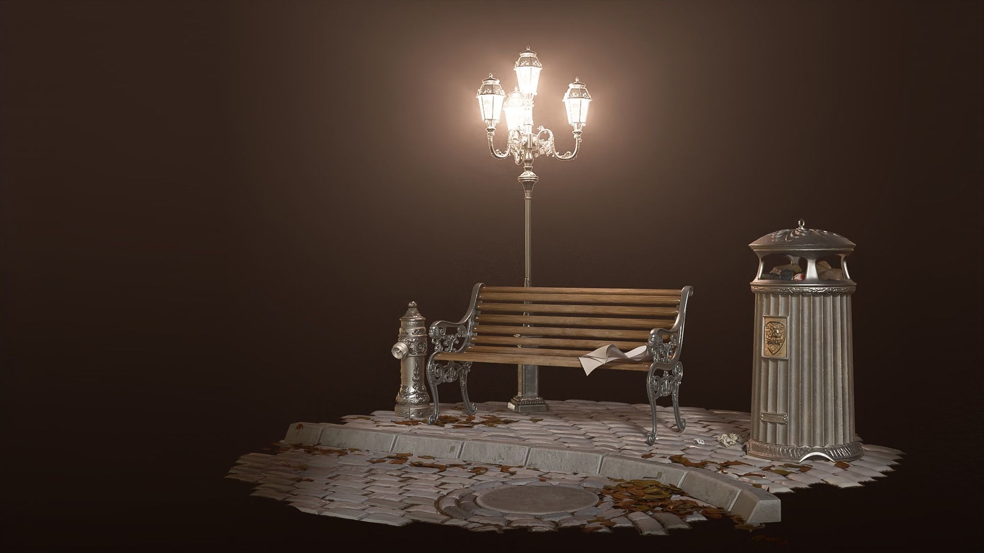 London Vintage Street Set 3D model_6
