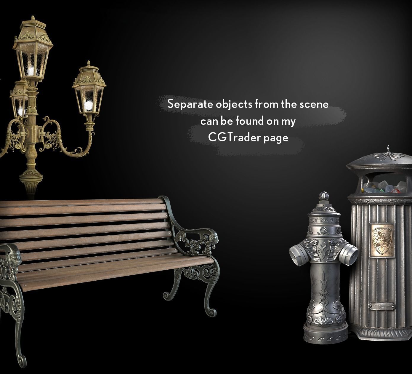 London Vintage Street Set 3D model_19