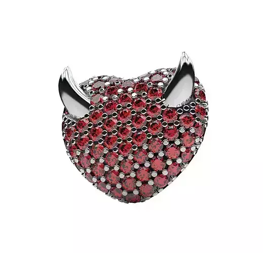 Earrings Heart and Horns