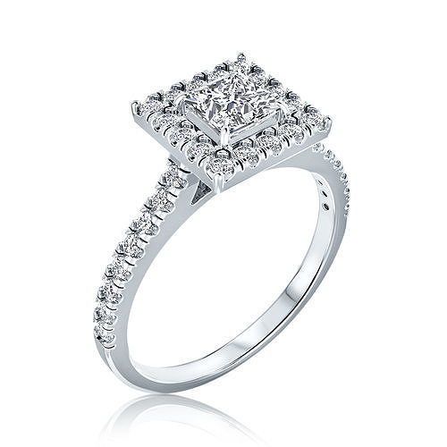 PRINCESS ENGAGEMENT RING 3D print model