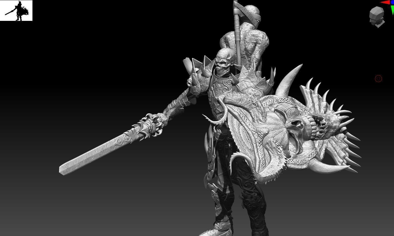 Sekeleton Heavy Warrior 3D model_4