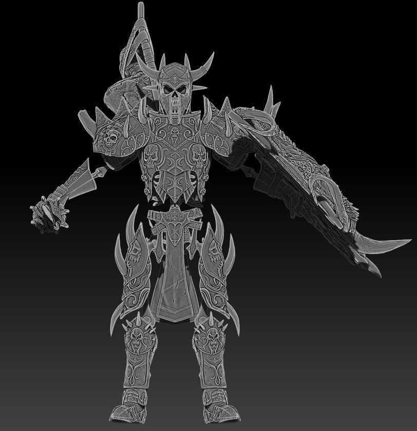 Sekeleton Heavy Warrior 3D model_9