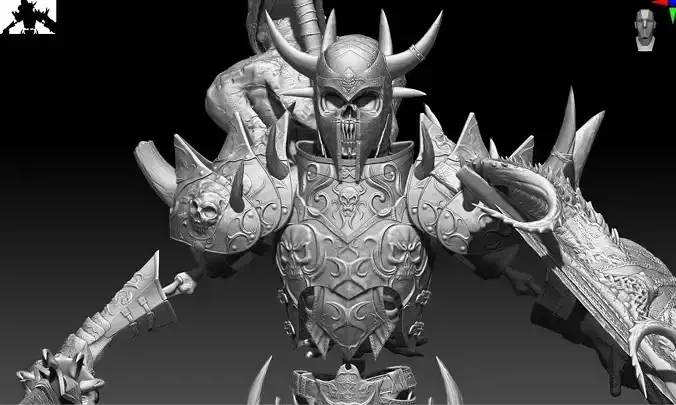 Sekeleton Heavy Warrior 3D model