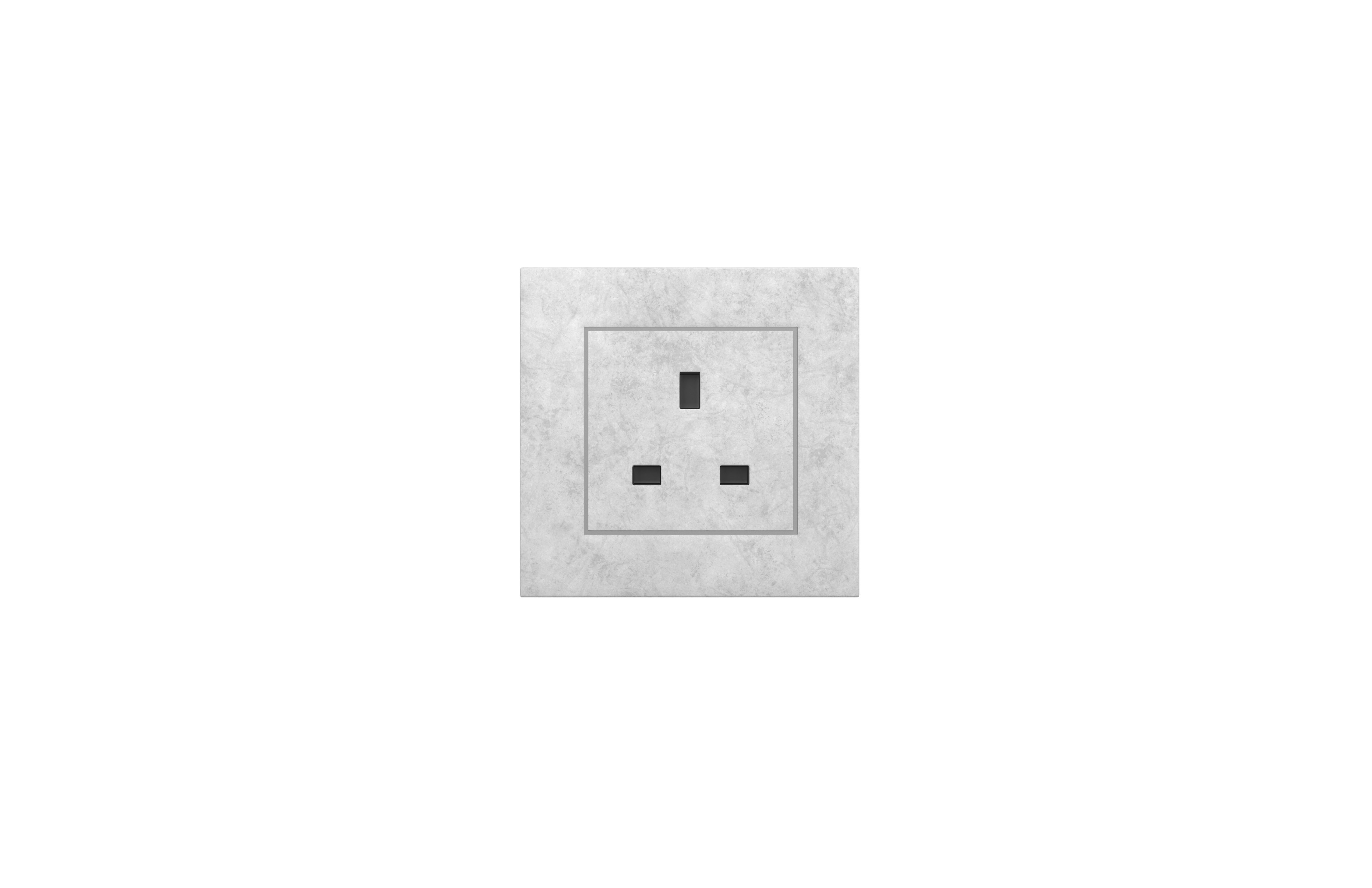Switch Socket UK v1 007 Low-poly 3D model_1