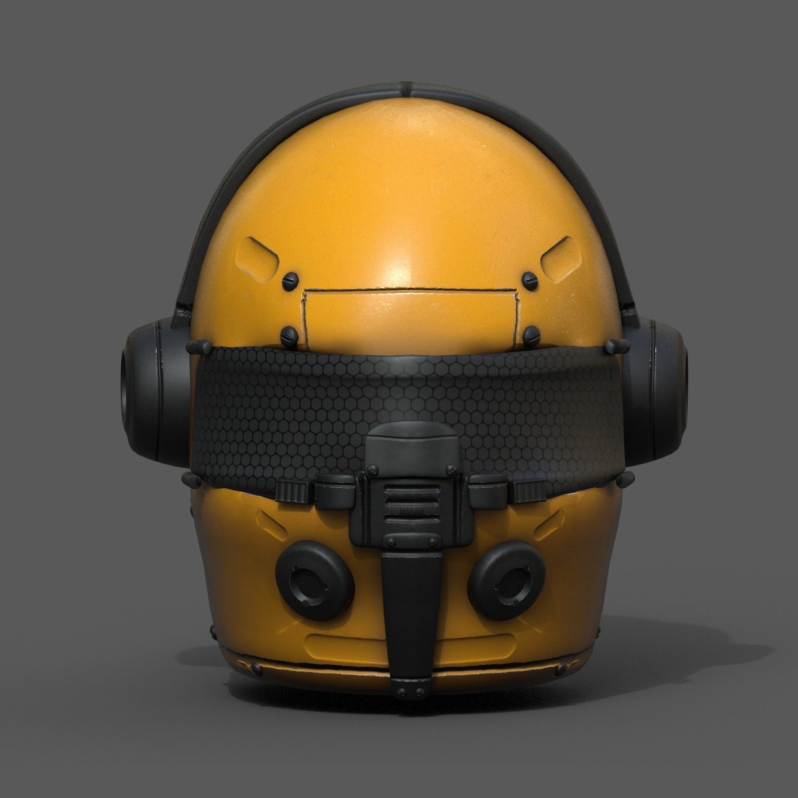 Helmet scifi fantasy futuristic technology Low-poly 3D model_2