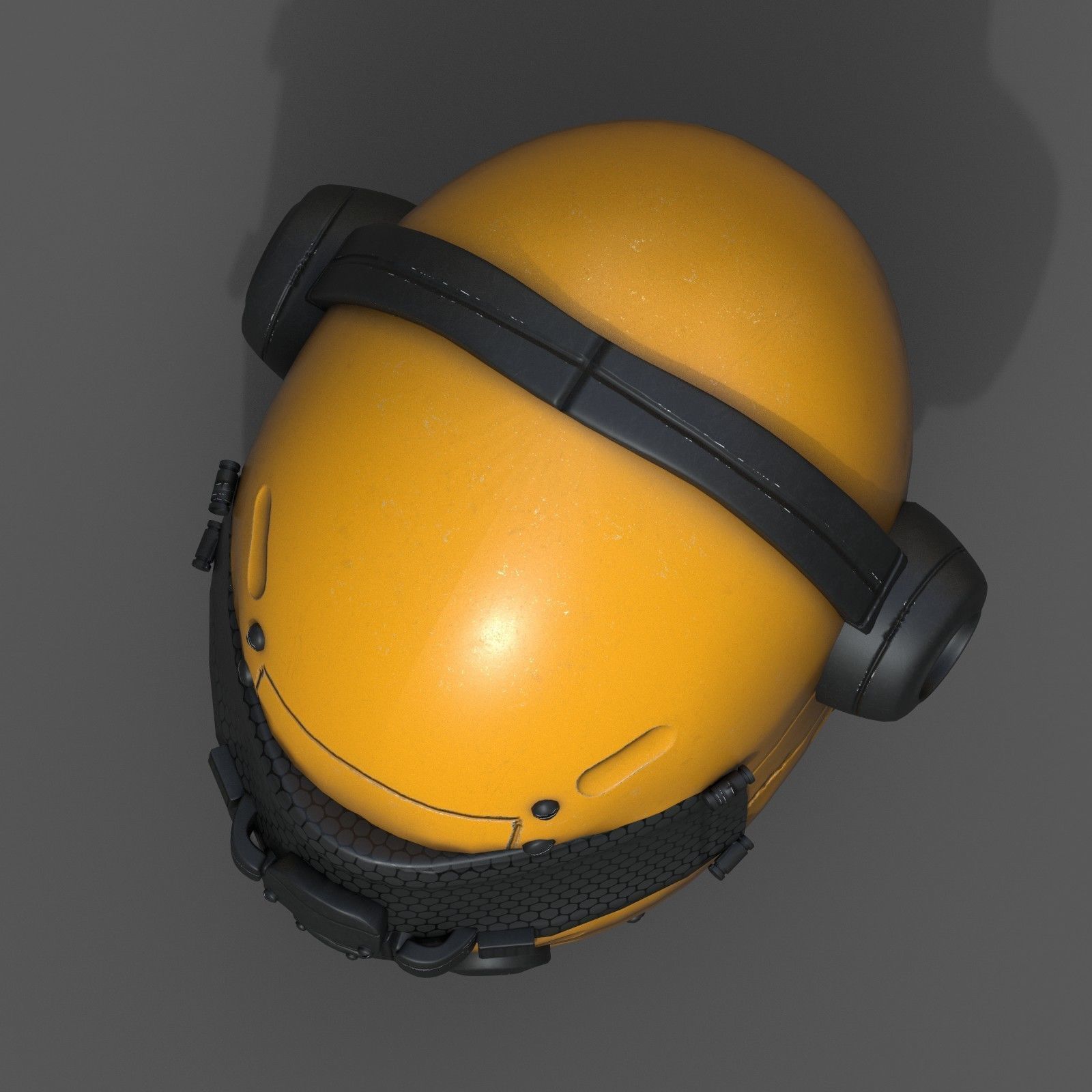 Helmet scifi fantasy futuristic technology Low-poly 3D model_6
