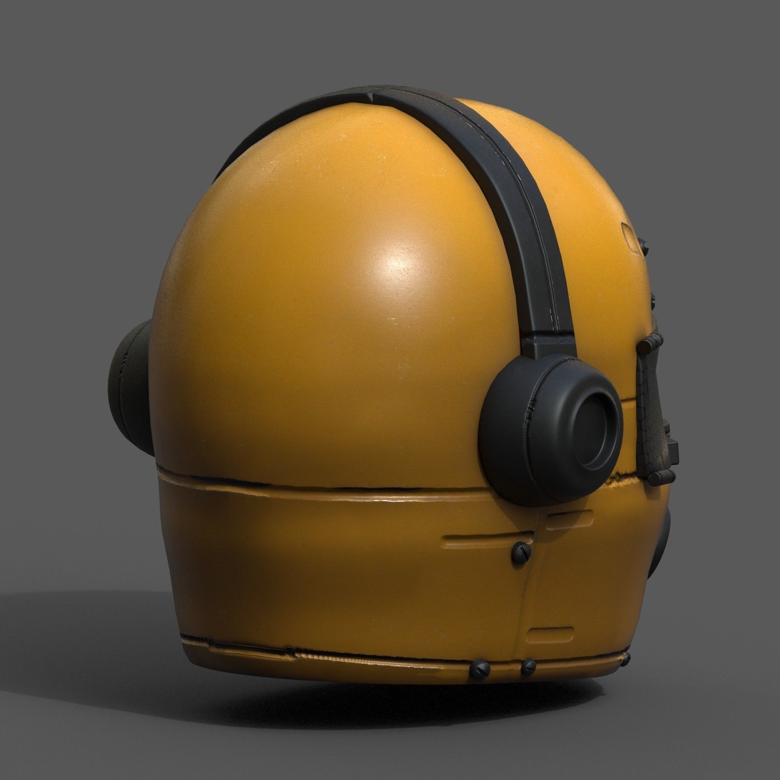 Helmet scifi fantasy futuristic technology Low-poly 3D model_8