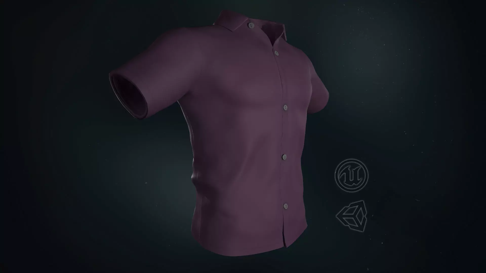 Pink Summer Shirt Low-poly 3D model