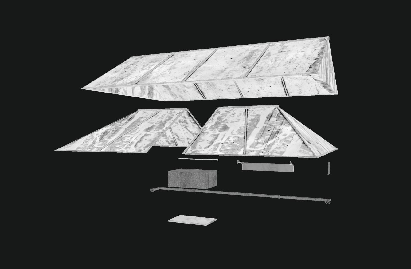 Modular roof Collection0001-A Low-poly 3D model_11