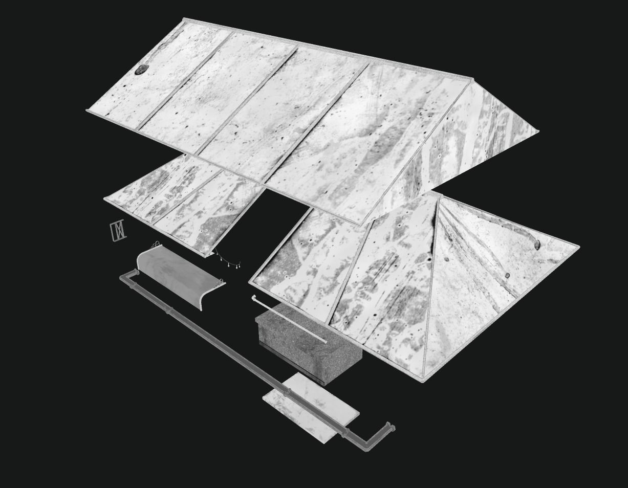 Modular roof Collection0001-A Low-poly 3D model_17