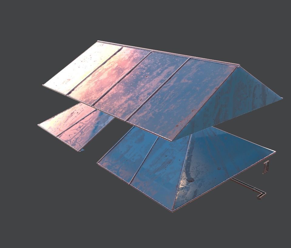 Modular roof Collection0001-A Low-poly 3D model_5