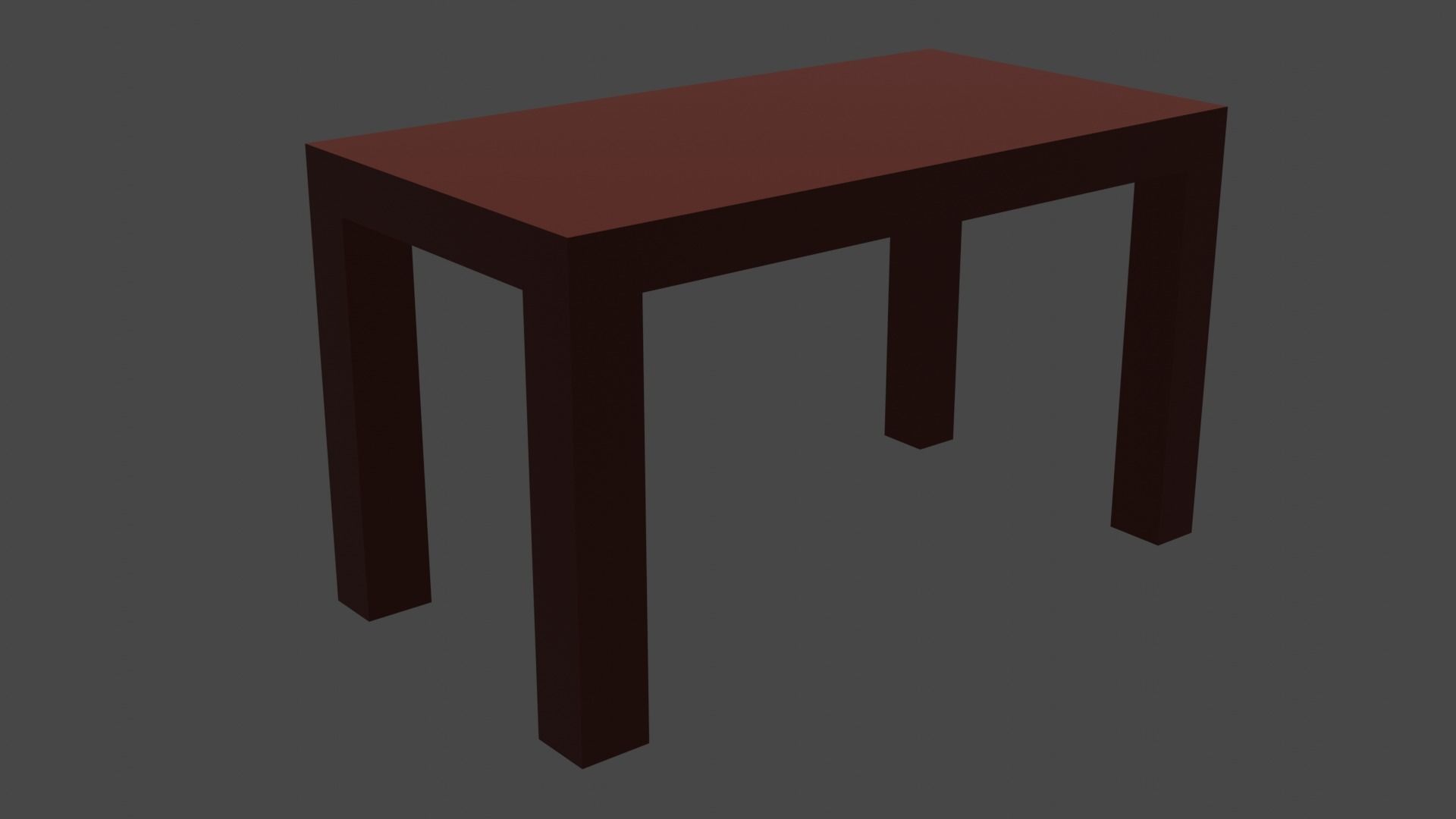Table with two legs Free 3D model_1