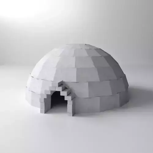 Igloo made of paper