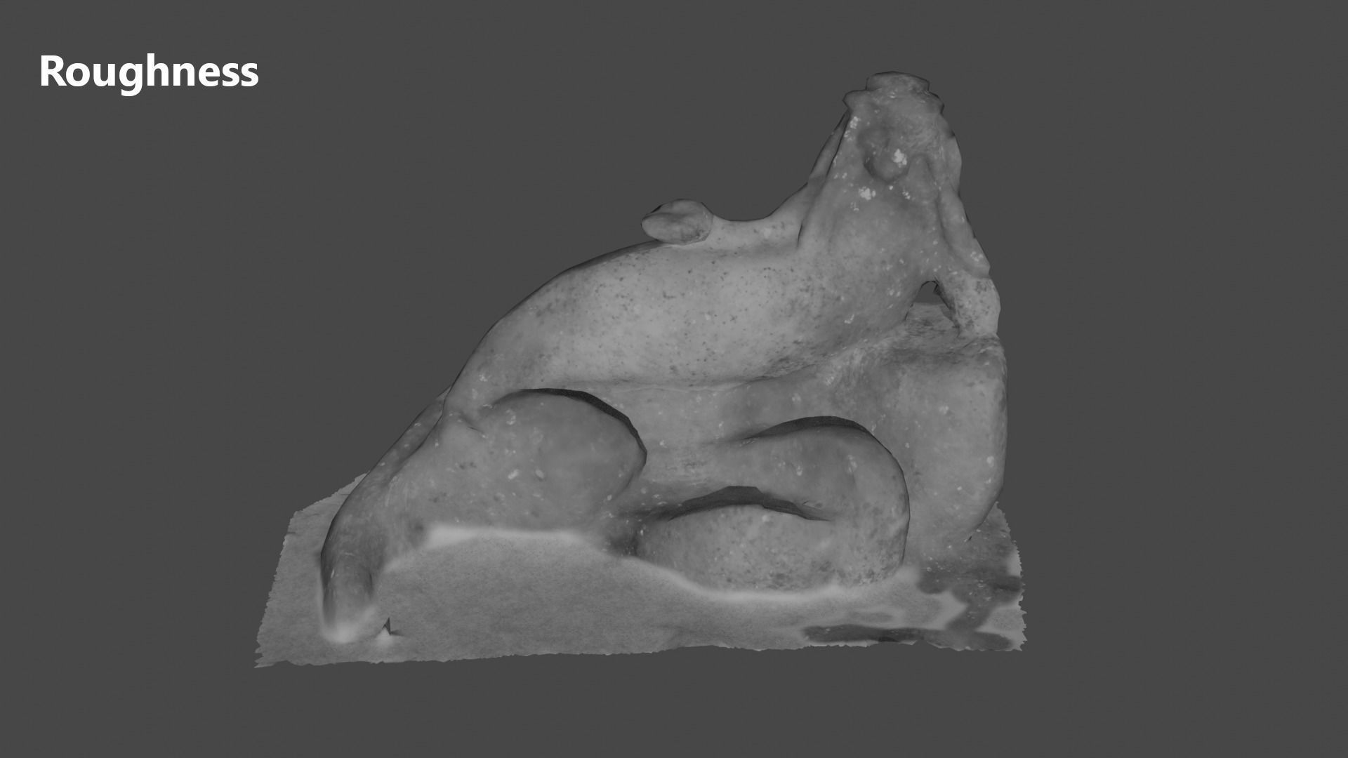 Mermaid statue Low-poly 3D model_16