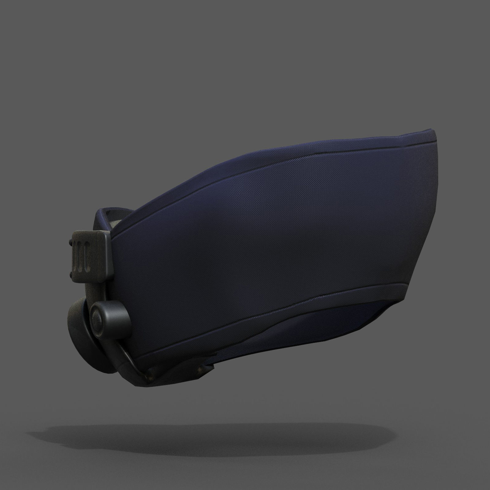 Gas mask respirator scifi futuristic helmet Low-poly 3D model_4