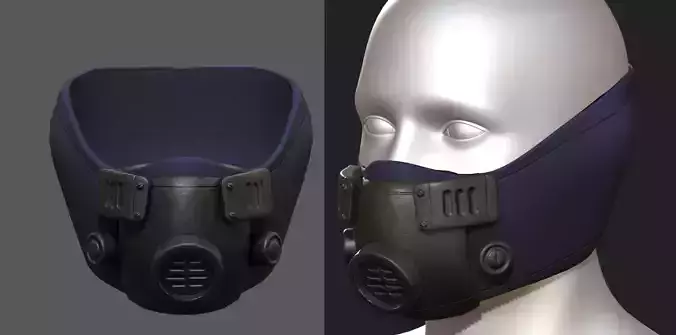 Gas mask respirator scifi futuristic helmet 