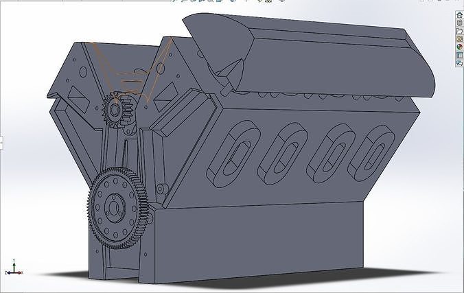 V8 basic showcase 3D model