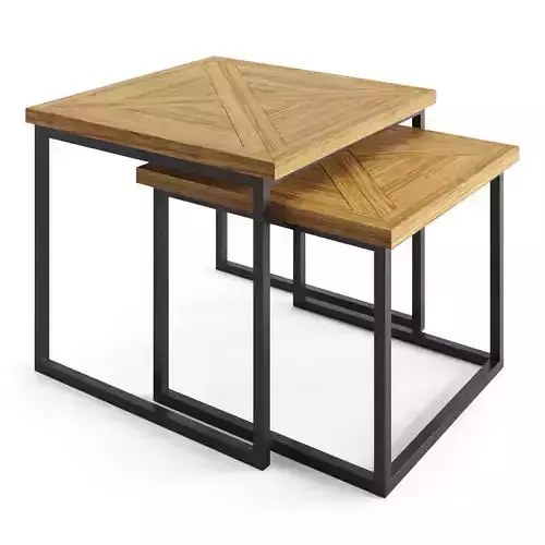 Nesting Table Low-poly 3D model