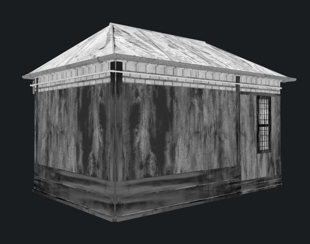 Modular building 0001 Low-poly 3D model_14