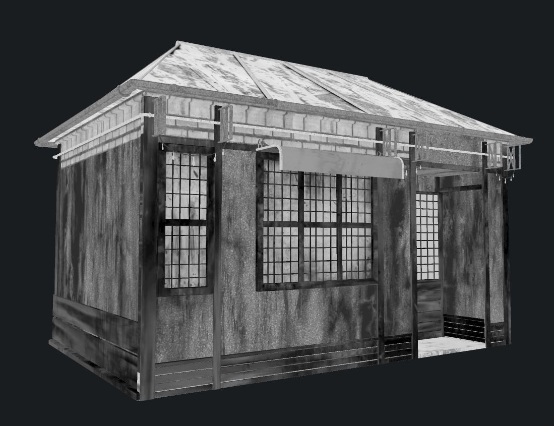 Modular building 0001 Low-poly 3D model_17