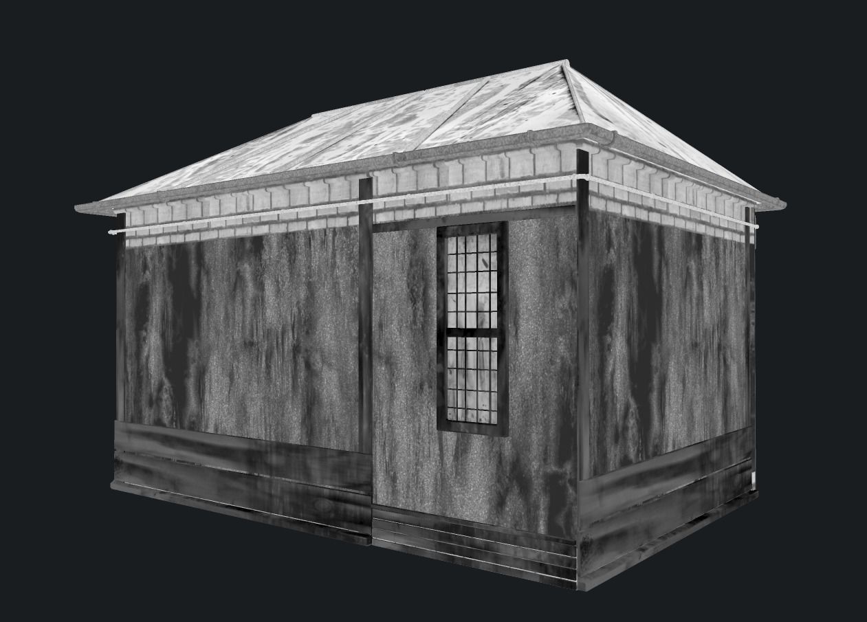 Modular building 0001 Low-poly 3D model_12