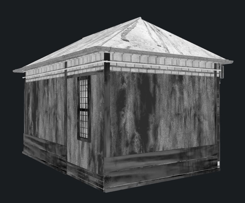 Modular building 0001 Low-poly 3D model_16