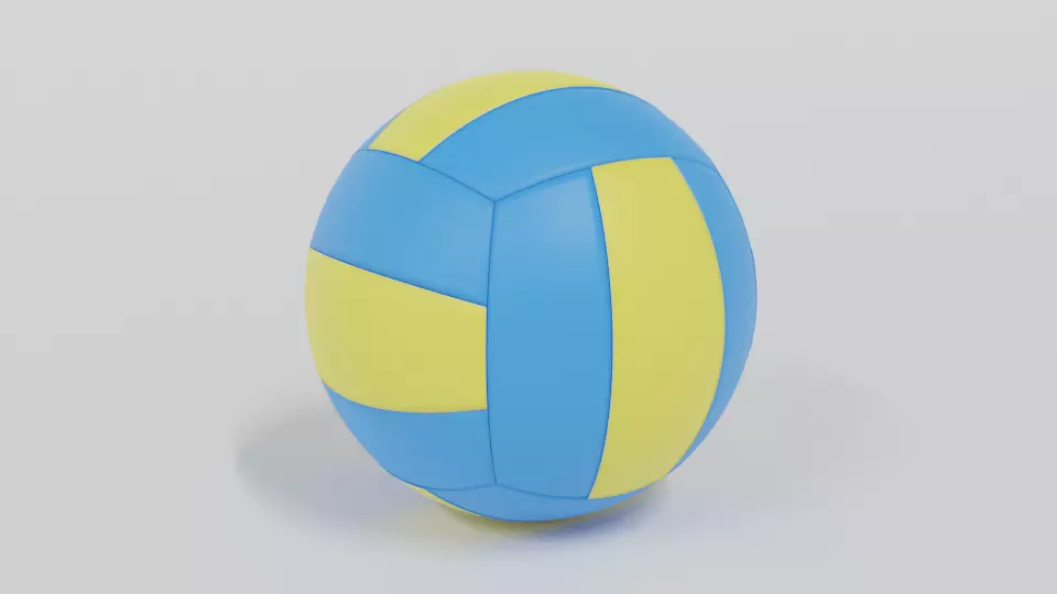 Low Poly Cartoon Volley Ball Free low-poly 3D model