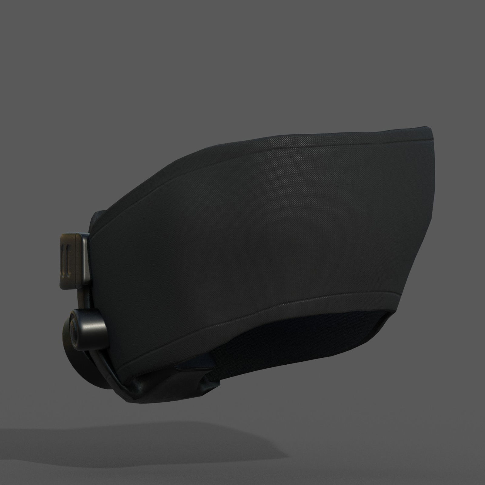 Gas masm respirator scifi futuristic Black Low-poly 3D model_9