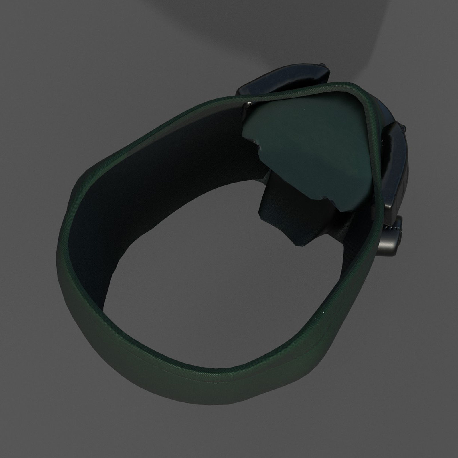 Gas mask respirator scifi futuristic 3d model  Low-poly 3D model_5