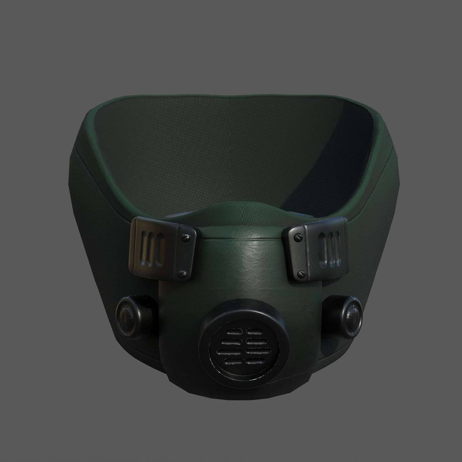 Gas mask respirator scifi futuristic 3d model  Low-poly 3D model_2