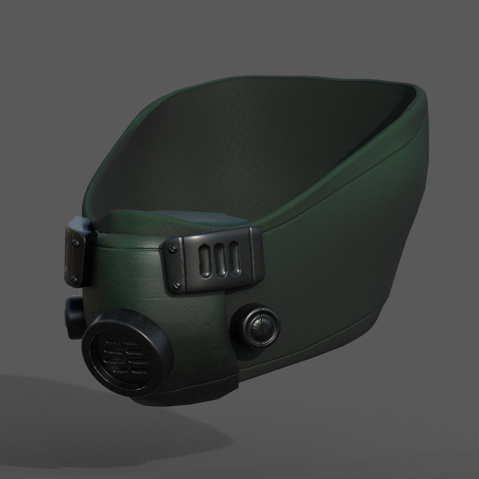 Gas mask respirator scifi futuristic 3d model  Low-poly 3D model_7