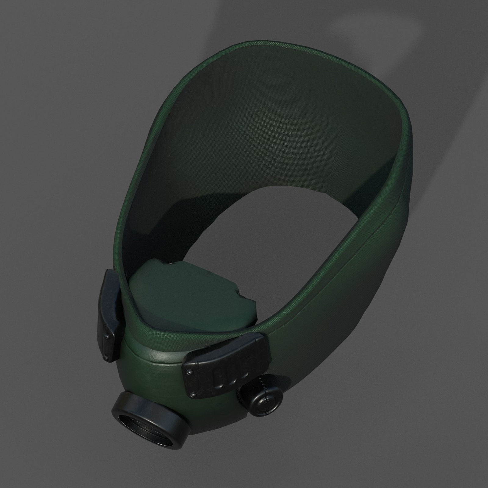 Gas mask respirator scifi futuristic 3d model  Low-poly 3D model_8