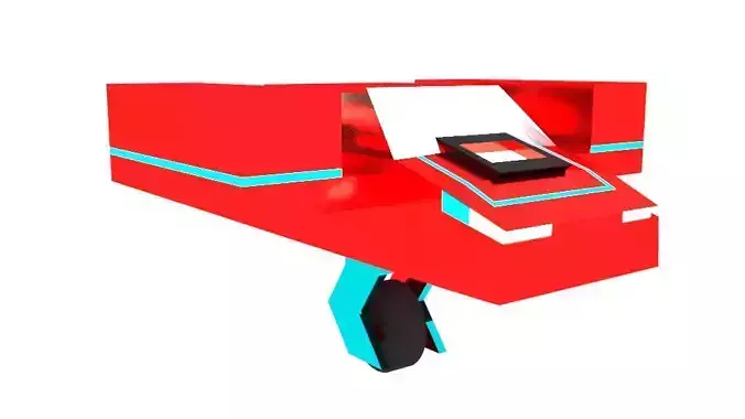 Low poly car minecraft rocket Free low-poly 3D model