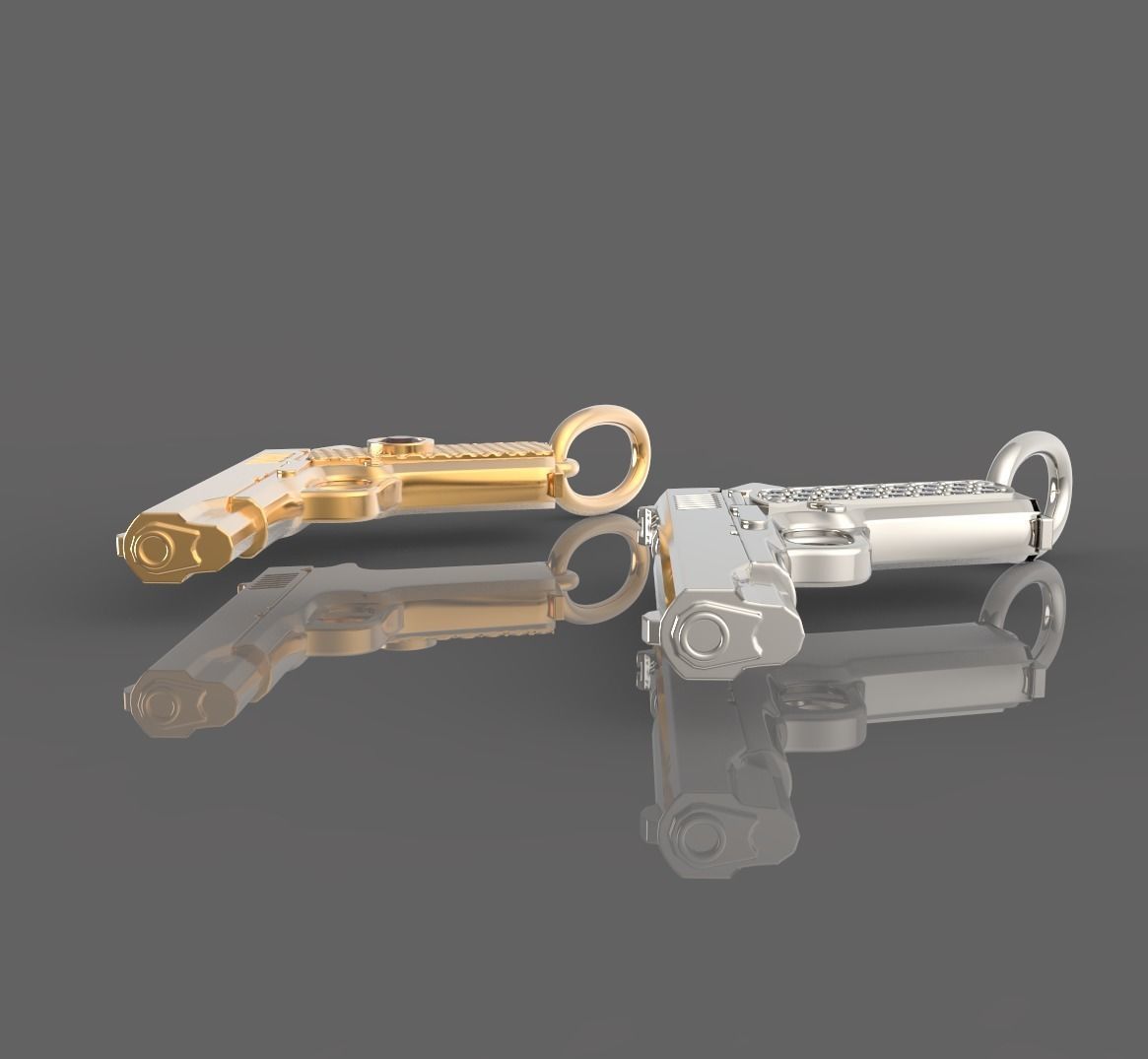Gun Colt Pendant 3D print model_7