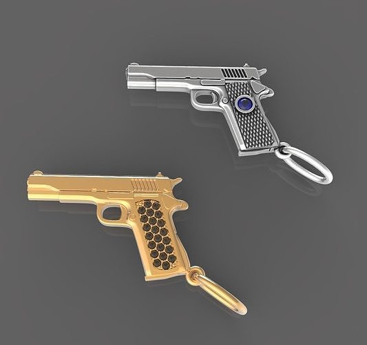 Gun Colt Pendant 3D print model