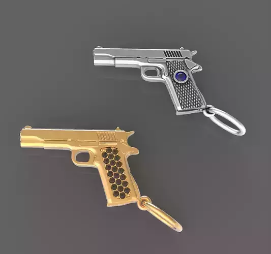Gun Colt Pendant 3D print model