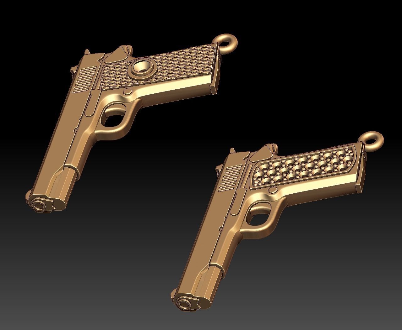 Gun Colt Pendant 3D print model_11