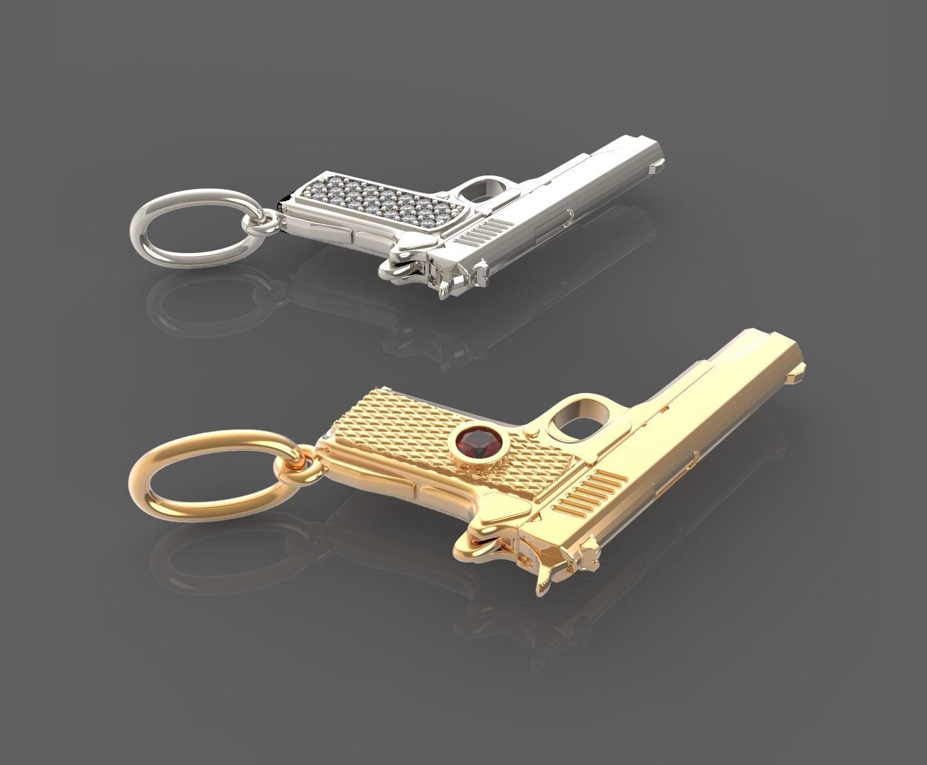 Gun Colt Pendant 3D print model_5