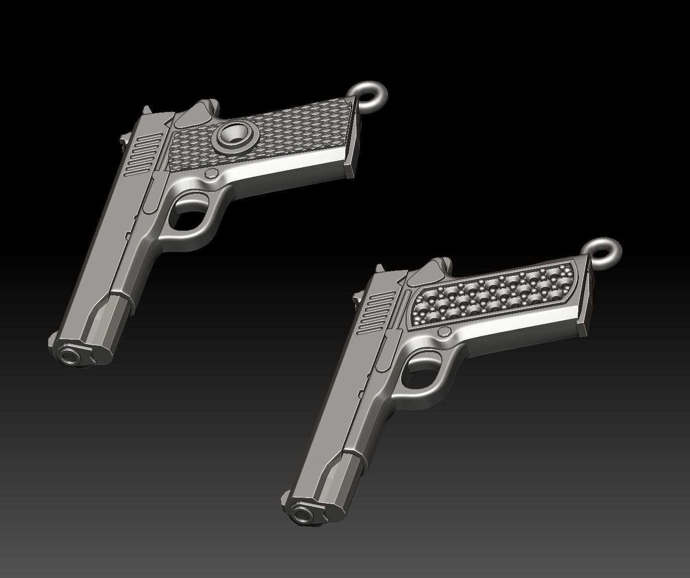 Gun Colt Pendant 3D print model_12
